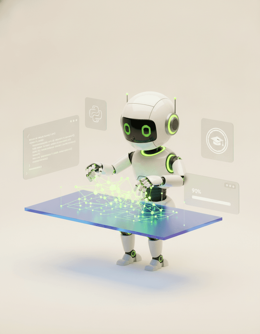 AI agent building a neural network